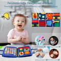 Miniatyrbillede 2 af 7: Montessori Busy Board til børn 1-4 år, 12-sidet aktivitetslegetøj med Reißverschluss