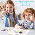 Miniatyrbillede 4 af 7: Lollanda Montessori Aktivitetsbog 2-4 år, Montessori Aktivitetsbræt – Sanselegetøj, Rejselegetøj, 12-i-1 Busy Board Montessori Legetøj