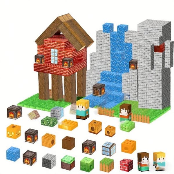 Minecraft Byggklossar 70-pack – Kreativt Byggset för Barn