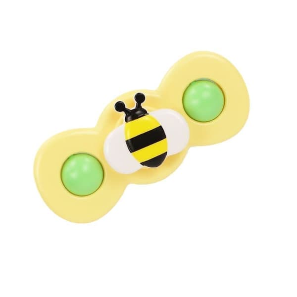 OBOSOE 3-Pack - Fidget Spinner med Sugkopp för Barn - Snurrande Leksak multifärg