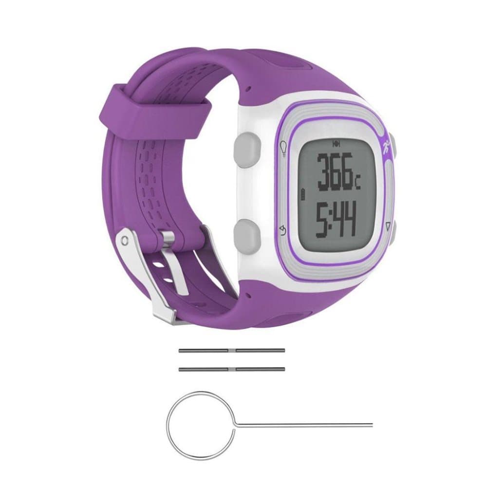 Garmin Forerunner 10 Enfärgat silikon klockband - Lila