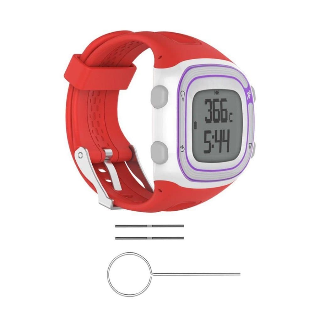 Garmin Forerunner 10 Enfärgat silikon klockband - Röd