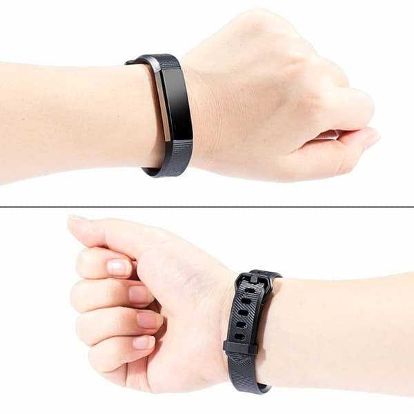 INF Klokkereim til Fitbit Alta / HR i sort silikon