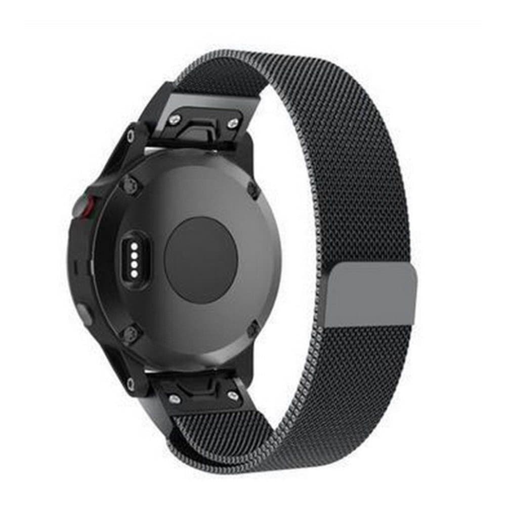 Garmin Fenix 5X urrem i milanesisk metal - Sort