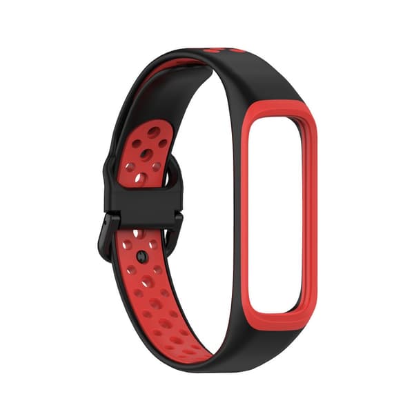 INF Samsung Galaxy Fit 2 SM-R220 ranneke silikoni musta / punainen