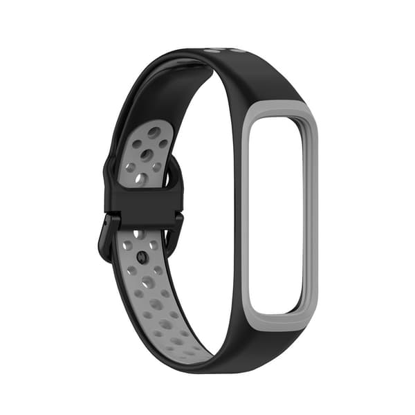 Silikonarmband för Samsung Galaxy Fit 2 SM-R220 - Svart/Grå