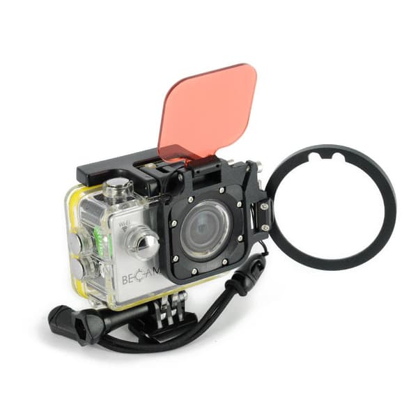 Best Divers Suodatinsovitin Punainen Suodatin + Makrokehys Becam Flip Musta