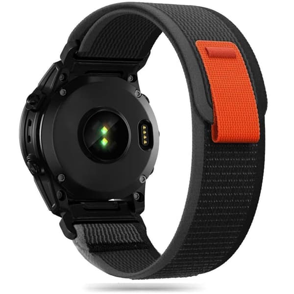 TEKNISK BESKYTTELSE NYLON GARMIN FENIX 5/6/6 PRO/7 SVART/ORANSJE