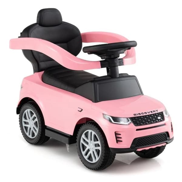 Skubbebil til småbørn, Licenst Land Rover Discovery, 85x40x95 cm, Pink