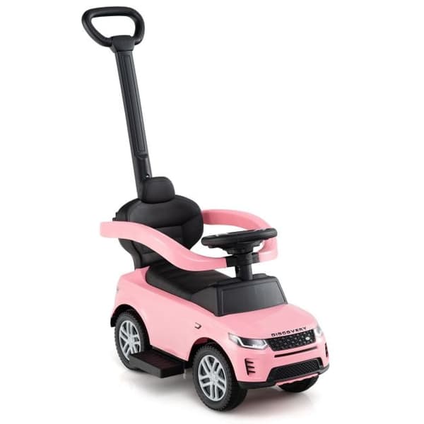 Skubbebil til småbørn, Licenst Land Rover Discovery, 85x40x95 cm, Pink