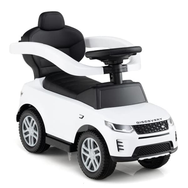 Skubbebil til småbørn, Licenst Land Rover Discovery, 85x40x95 cm, Hvid