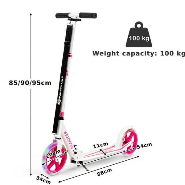Sparkcykel, 34x88 cm, Rosa
