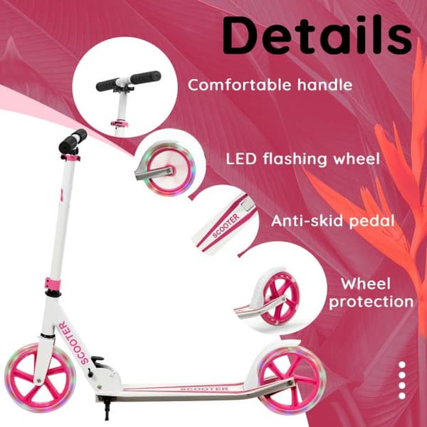 Sparkcykel, 34x88 cm, Rosa