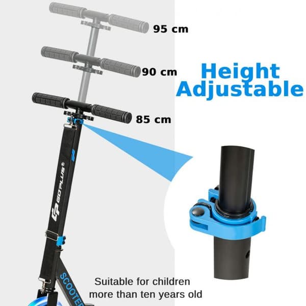 Sparkcykel, 34x88 cm, Svart Blå