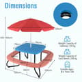 Miniatyrbillede 5 af 8: Børne picnic bord, 125x125x100-160 cm, Multifarvet