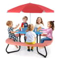 Miniatyrbillede 6 af 8: Børne picnic bord, 125x125x100-160 cm, Multifarvet