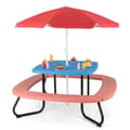 Miniatyrbillede 1 af 8: Børne picnic bord, 125x125x100-160 cm, Multifarvet