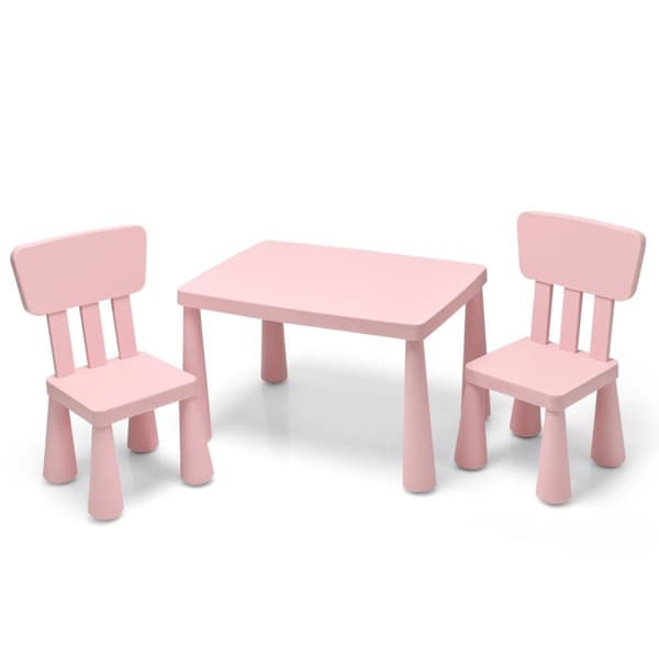 Børnebordssæt, 76,5x54,5x49,5 cm, Pink