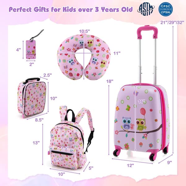 Barnbagageset, 15x12x29-32", Rosa
