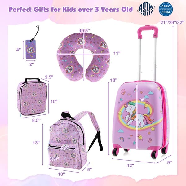 Barnbagageset, 15x12x29-32", Rosa