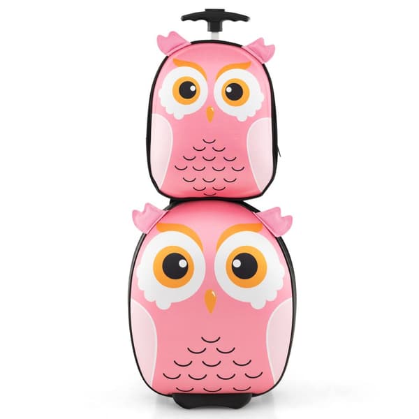 Rullende kuffert, 12x8.5x16 tommer, Pink