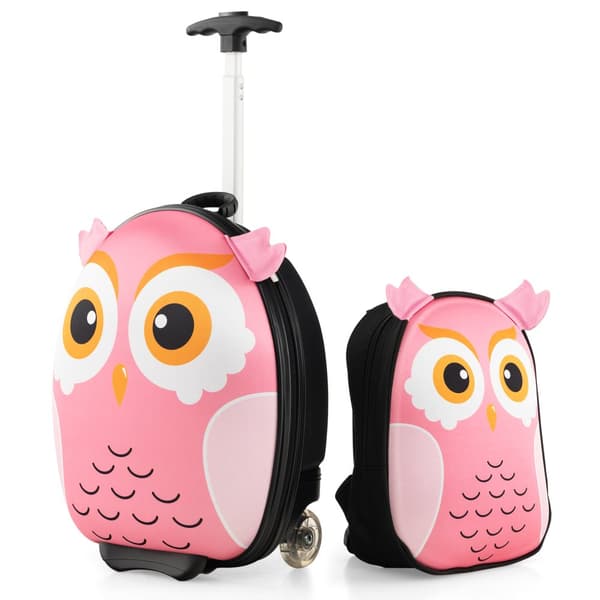 Rullende kuffert, 12x8.5x16 tommer, Pink