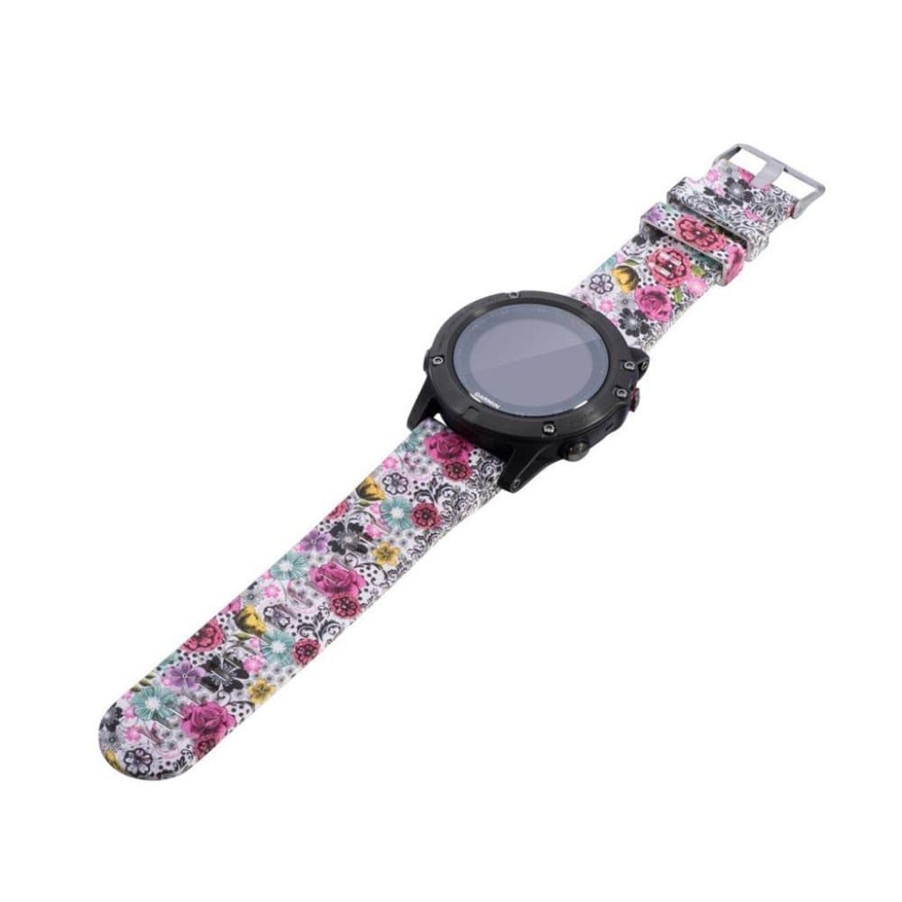 Armbånd til Garmin ure - Levende blomst