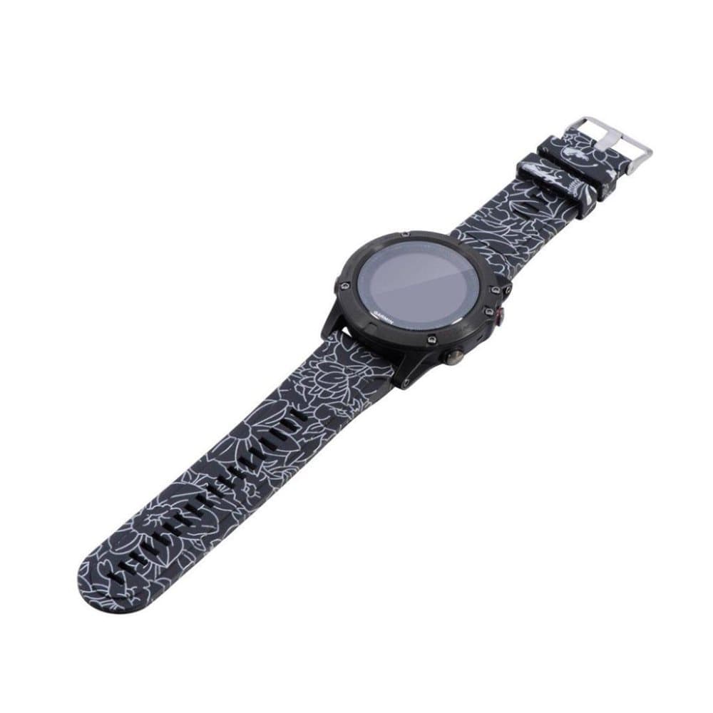 Armbånd til Garmin ure - Blomster mønster
