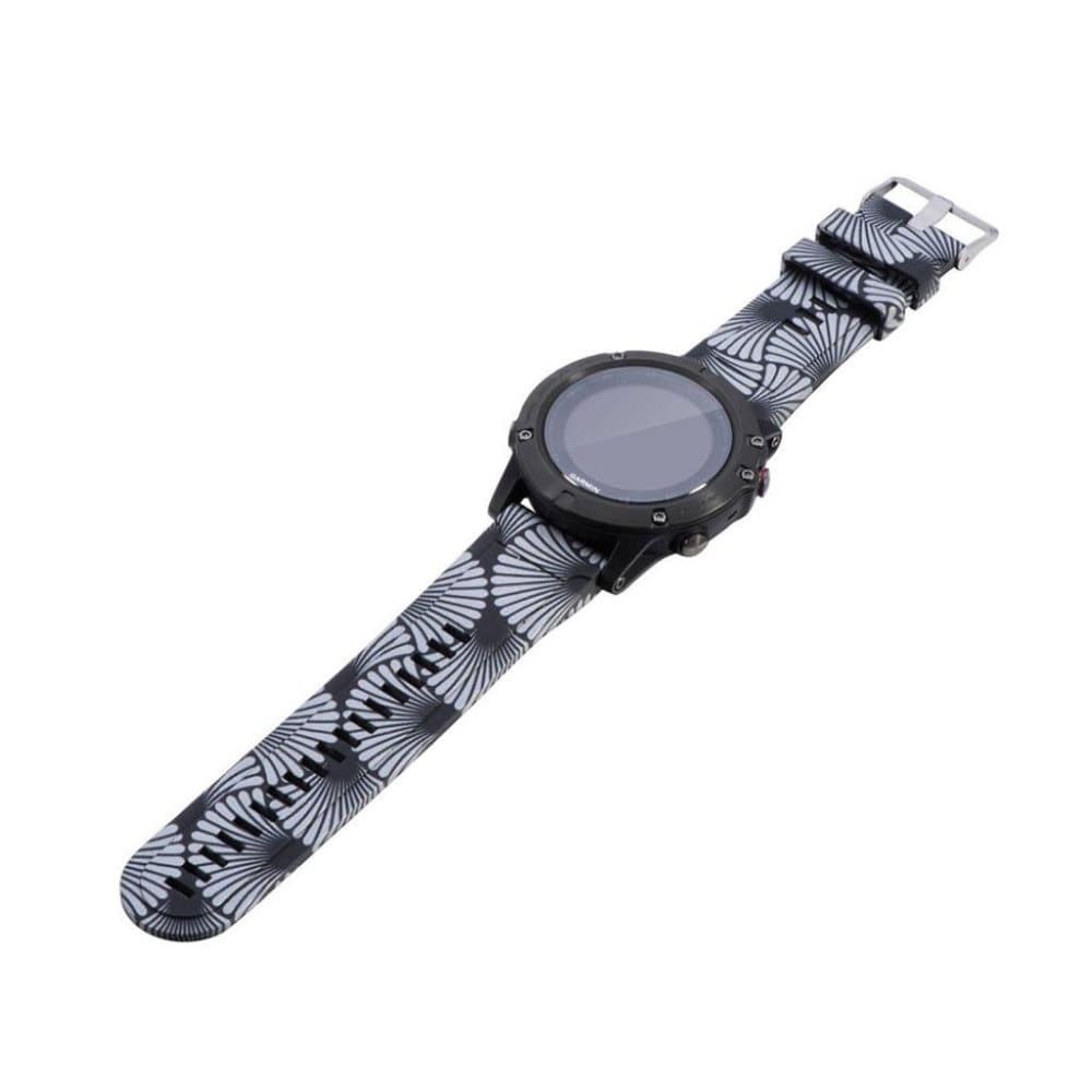 Garmin Fenix 5 silicone watchband strap - Unique Flower