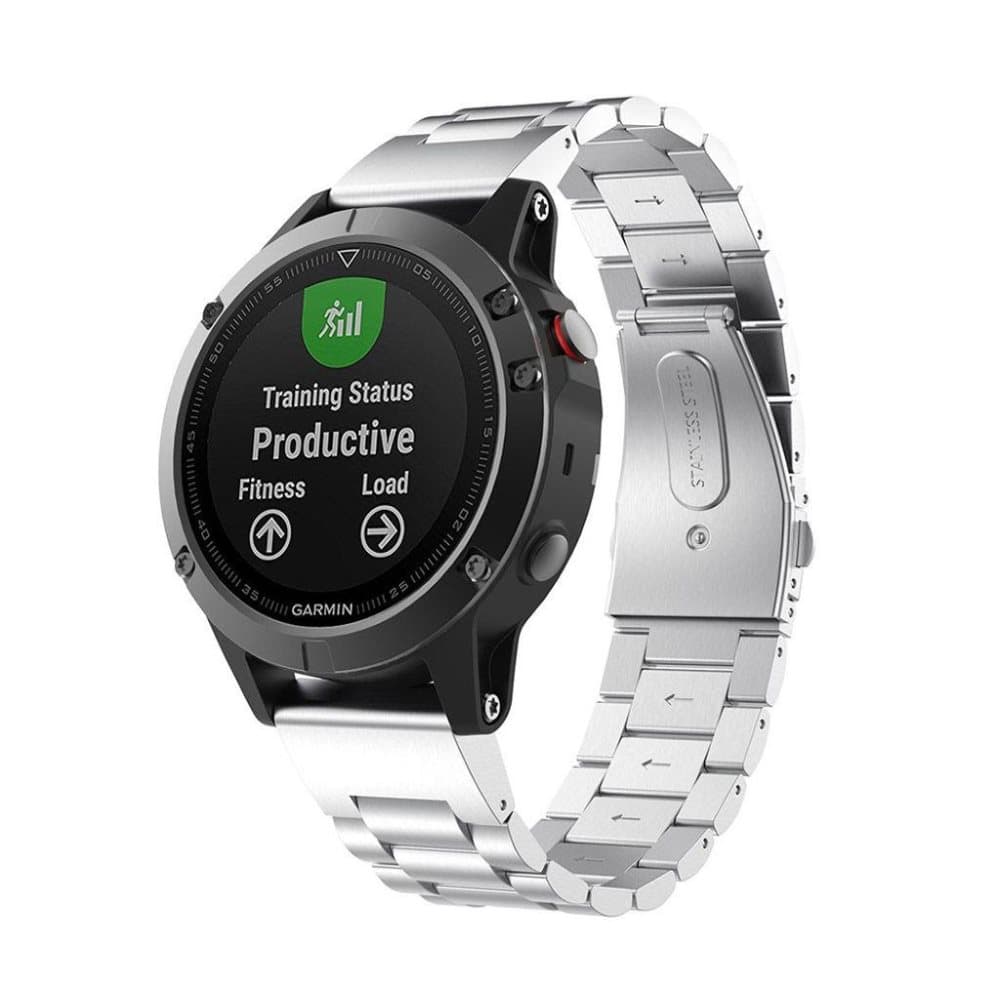 Garmin Fenix 5 Erstatninsgrem i rustfri stål - Sølv farvet