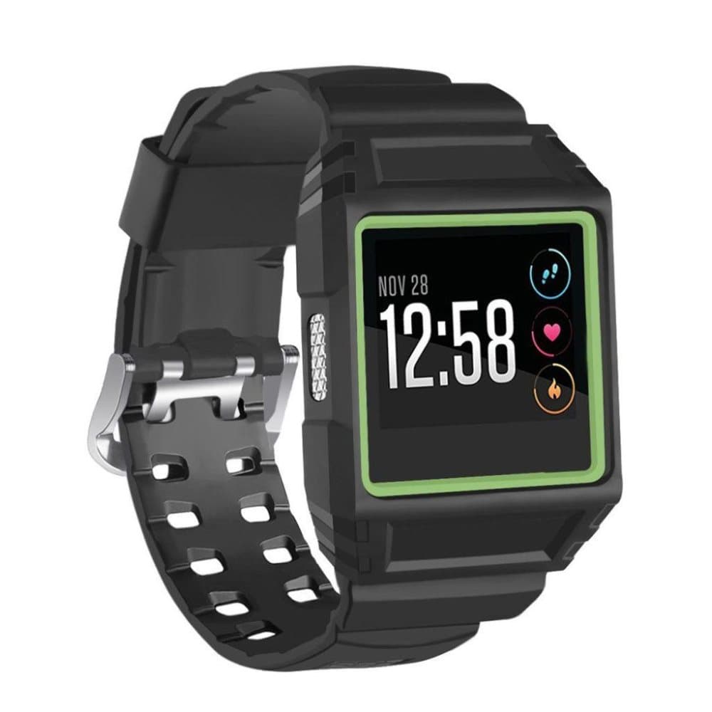Fitbit Ionic trendikäs ranneke - Musta ja Vihreä