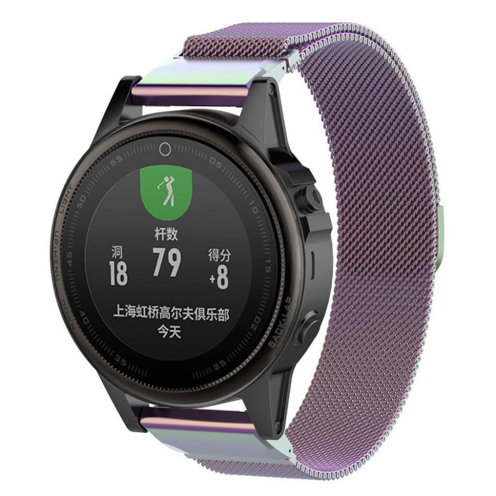 Garmin Fenix 5S erstatnings urrem i stainless stål med farve