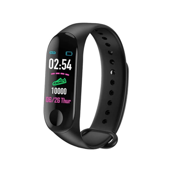 Universal Bluetooth aktivitet armbånd fitness armbånd m3 (sort)