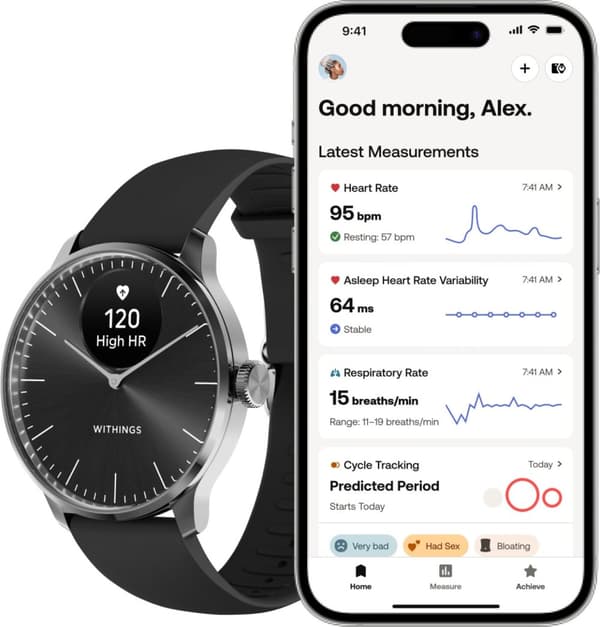 Withings Scanwatch Light -älykello, 37 mm, musta