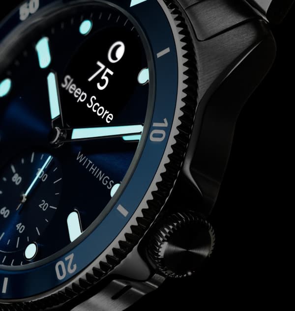 Withings Scanwatch Nova smartklocka, 42 mm, blå