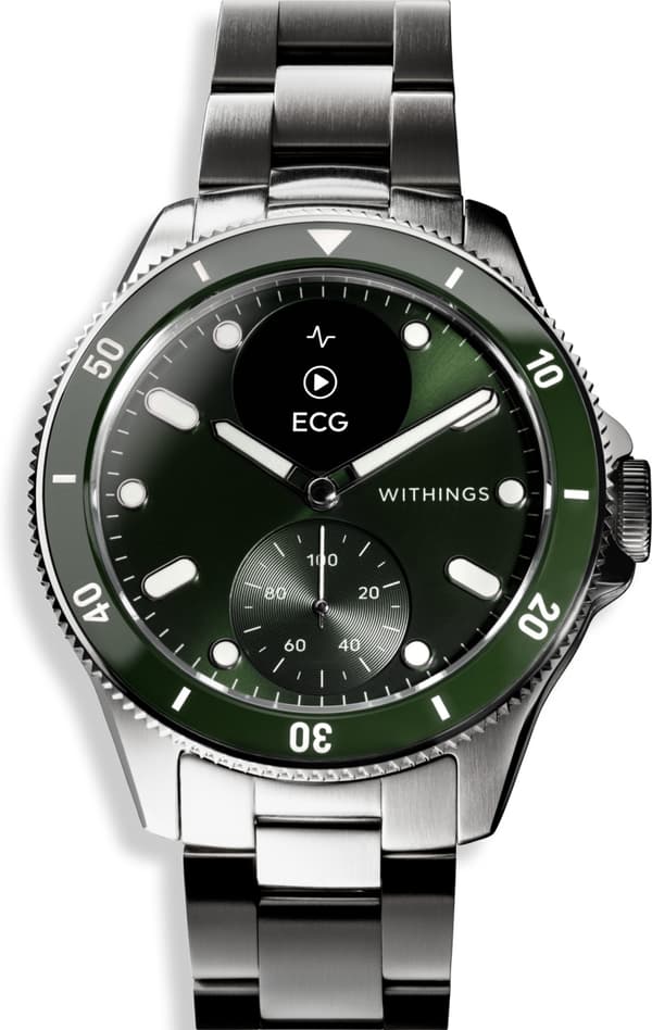 Withings Scanwatch Nova smartklokke, 42 mm, grønn