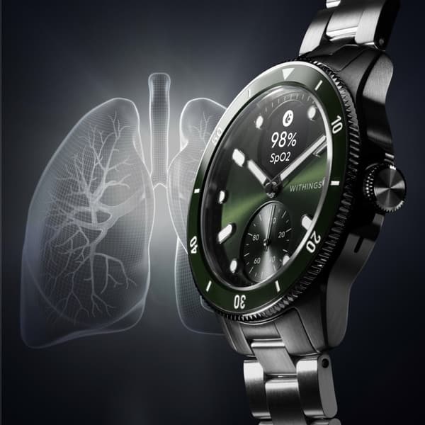 Withings Scanwatch Nova smartklokke, 42 mm, grønn