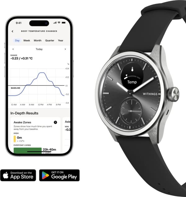 Withings Scanwatch 2 -älykello, 42 mm, musta
