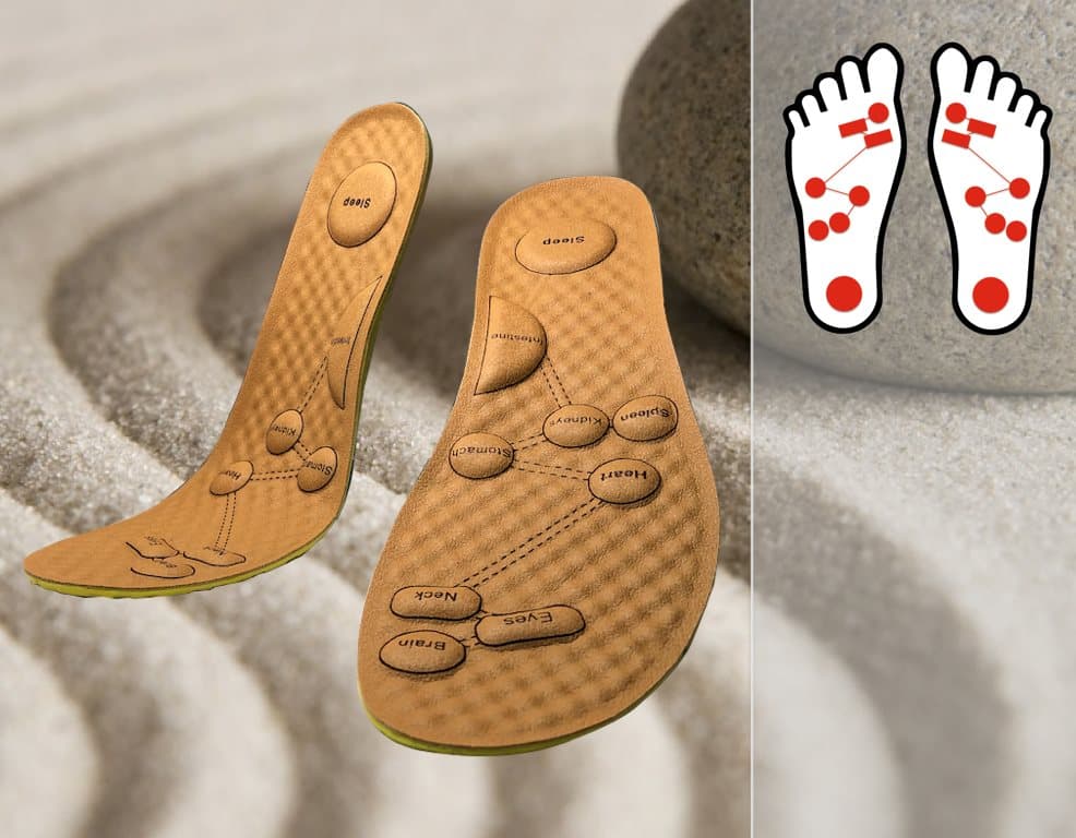 Fjäderlätt Massage & Zonterapisula - Ger mjuk massage - skoinlägg