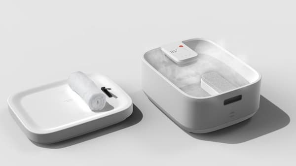 Sharper Image fotbad med oppvarming og massasje LCD-display