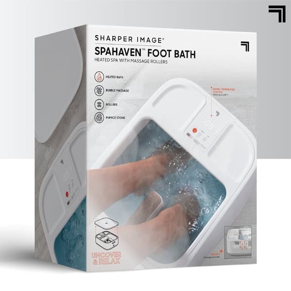 Sharper Image Uppvärmt fotbad med LCD-display