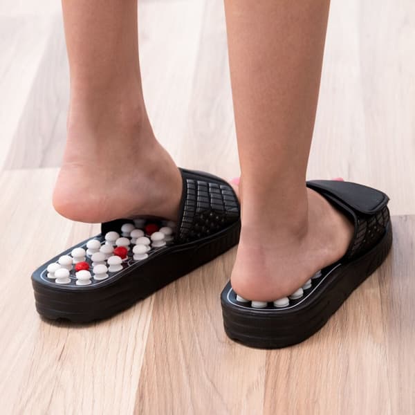 Akupressur Massagetofflor Svart L