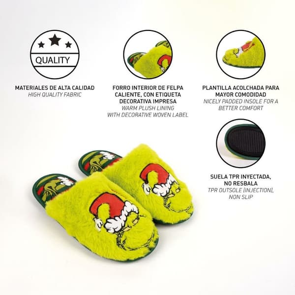 Hustofflor The Grinch Grön - 40-41