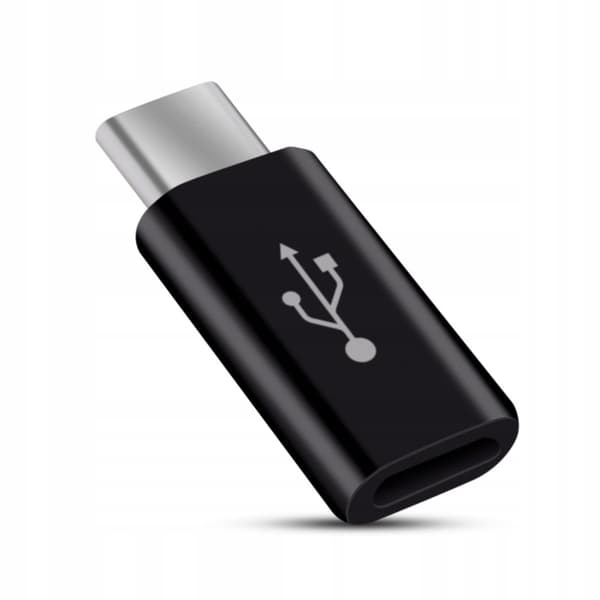 Adapter från micro USB till USB Type-C svart