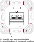 Miniatyrbillede 5 af 8: Goobay Network vægstik indbygningsboks - 2x RJ45 / CAT6 - hvid