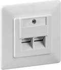 Miniatyrbillede 8 af 8: Goobay Network vægstik indbygningsboks - 2x RJ45 / CAT6 - hvid