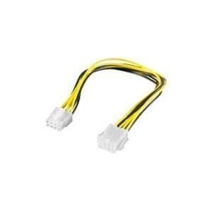 Wentronic Goobay CAK S-12 - forlængerkabel til strømforsyning - intern strømforsyning, 8-benet (M) til intern strømforsyning, 8-benet (W) - 28 cm (513