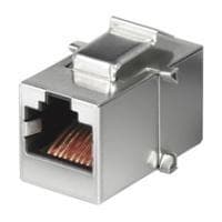 Wentronic Goobay CAT 5e KeyStone 2x RJ45 modulkobling, STP skærmet - kobling til tilslutning af to konf. Netværkskabler (51444)