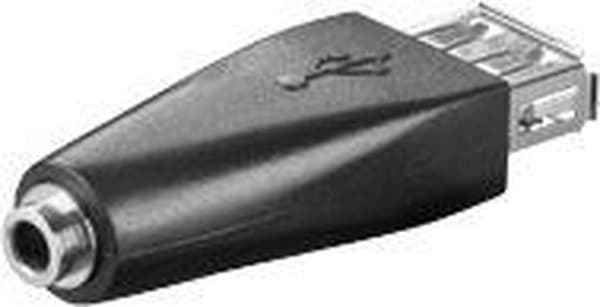 Goobay USB/3,5 mm Adapter USB-A Svart