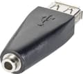 Miniatyrbild 1 av 3: Goobay USB/3,5 mm Adapter USB-A Svart